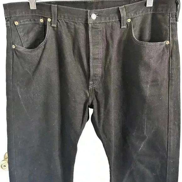 Levi's 501 xx Jeans Men's 42x32 Black 100% Cotton Denim Button Fly - Picture 5 of 16